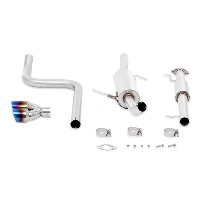 Mishimoto MMEXH-FIST-14RBT 14-16 Ford Fiesta ST 1.6L 2.5in Stainless Steel Resonated Cat-Back Exhaust w/ Burnt Ti