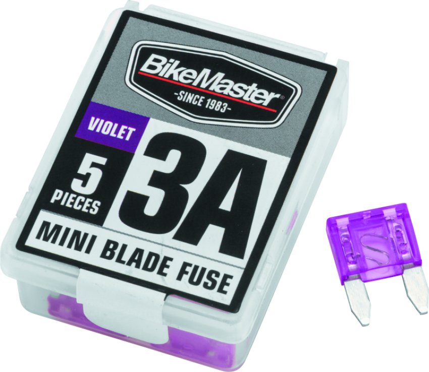 BikeMaster 152441 5Piece 3A Replacement Mini Blade Fuse