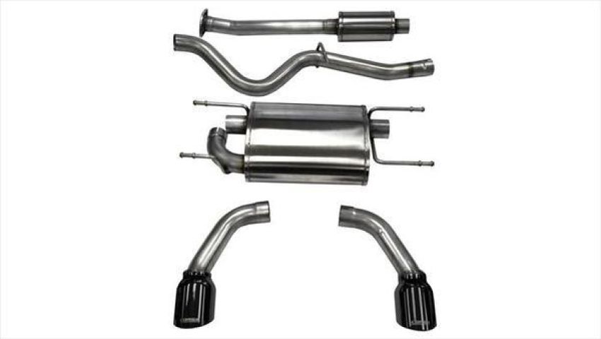 CORSA Performance 14864BLK Corsa 2012-2020 Scion FRS / Subaru BRZ Black Tip Sport Cat-Back Exhaust