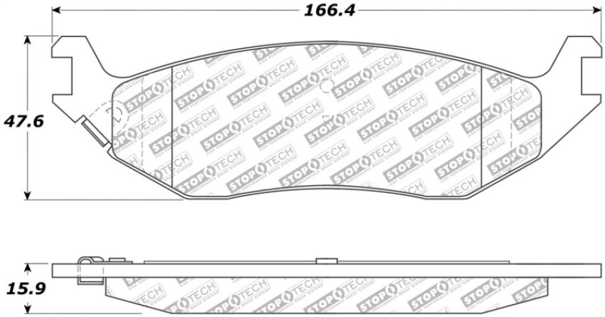 Stoptech 305.08980 Street Select Brake Pads - Front