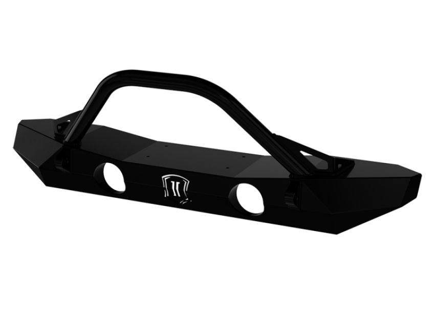 ICON 25235 07-18 Jeep Wrangler JK Pro Series Mid Width Front Bumper w/Bar/Tabs