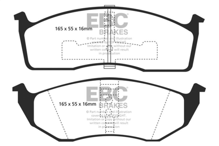 EBC Brakes UD591 Ultimax OEM Replacement Brake Pads