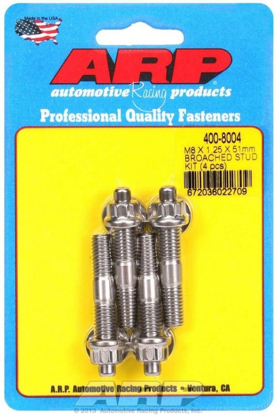 ARP ARP400-8004 S/S Stud Kit - (4) M8 x 1.25in x  51mm