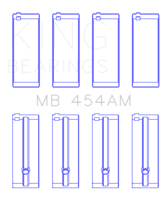 King Engine Bearings MB454AM0.75 Suzuki G-10 (Size +0.75mm) Main Bearing Set