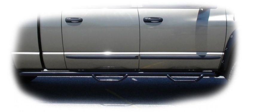 N-Fab D10110MC Nerf Step 10-17 Dodge Ram 2500/3500 Mega Cab 6.4ft Bed - Gloss Black - W2W - 3in