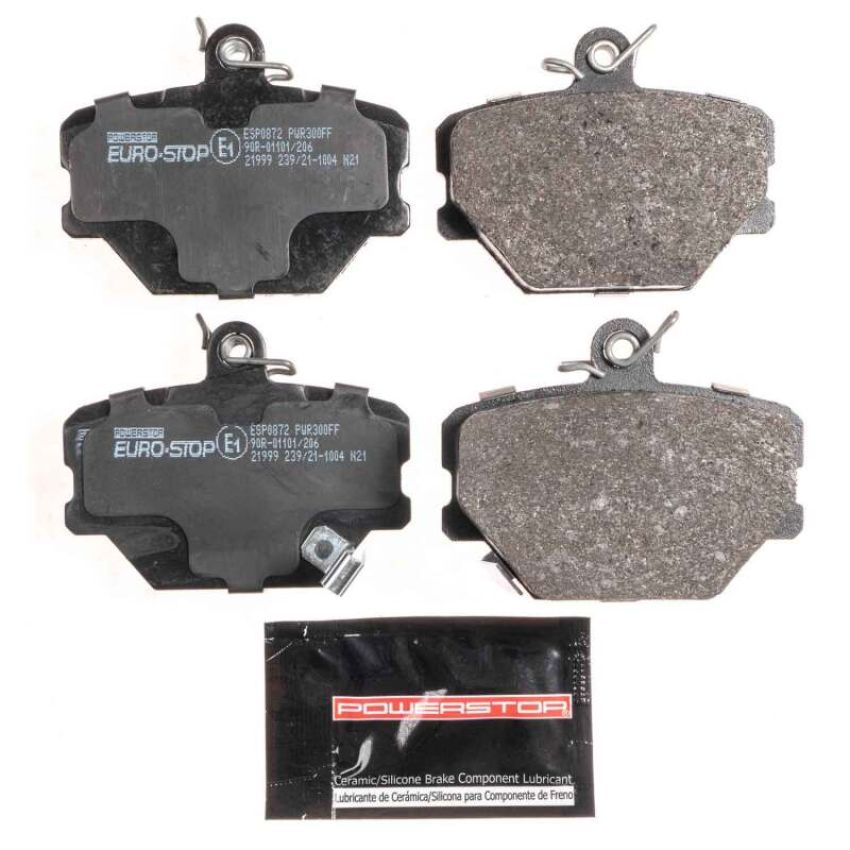 PowerStop ESP0872 EuroStop ECE-R90 Certified Brake Pad Set
