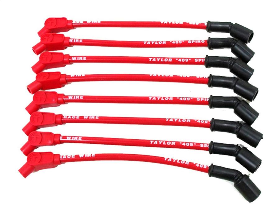Taylor Cable 79213 409 Spiro-Pro Plug Wire Race Set 135-Deg Red