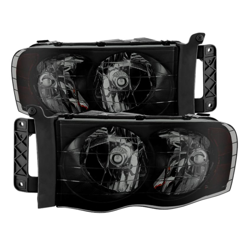 SPYDER 9030352 Xtune Dodge Ram 1500 02-05 Amber Crystal Headlights HD-JH-DR02-AM-BSM