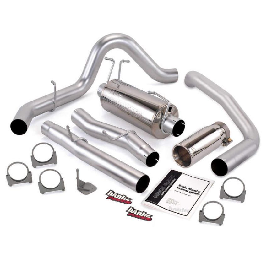 Banks Power 48788 03-07 Ford 6.0L Excursion Monster Exhaust System - SS Single Exhaust w/ Chrome Tip
