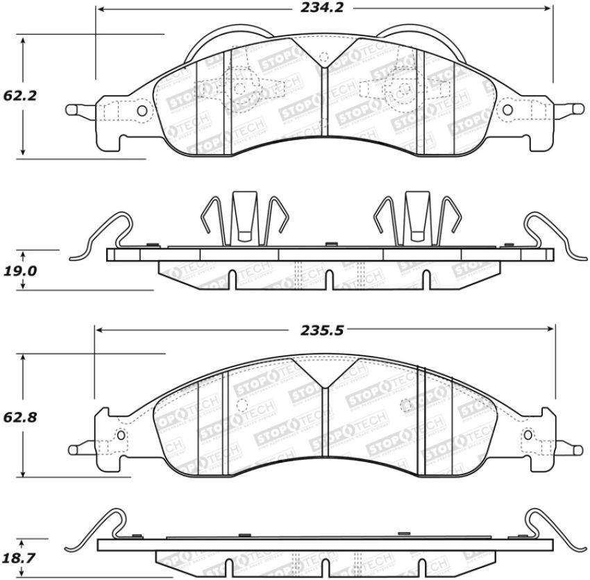 Stoptech 308.12780 Street Brake Pads