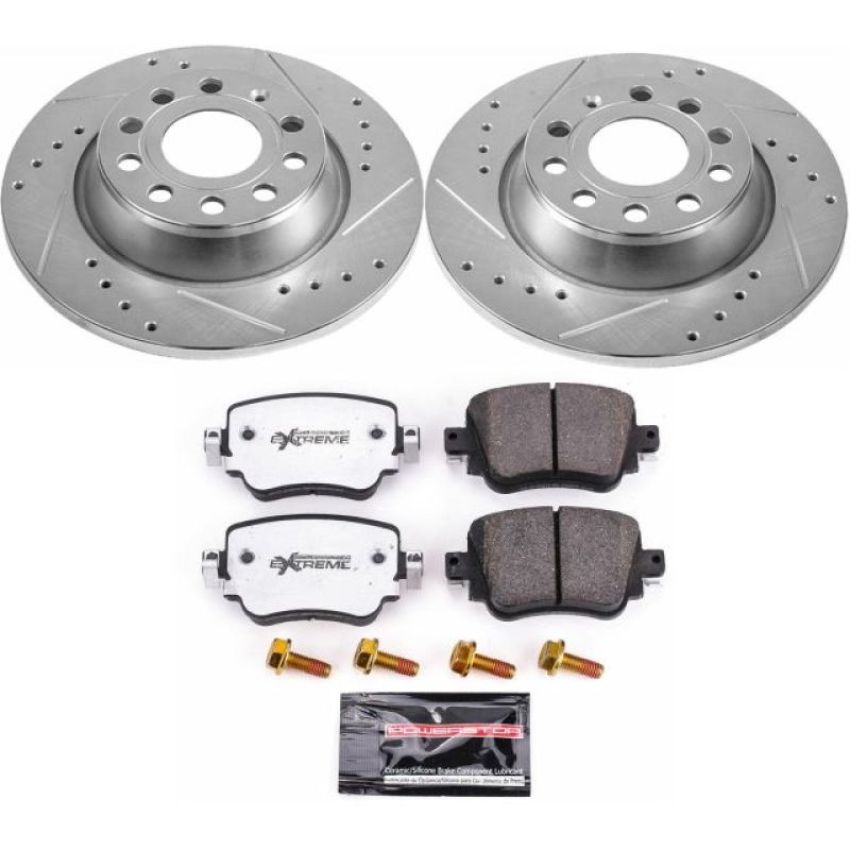 PowerStop K7707-26 Z26 Street Performance Ceramic Brake Pad and Drilled & Slotted Rotor Kit