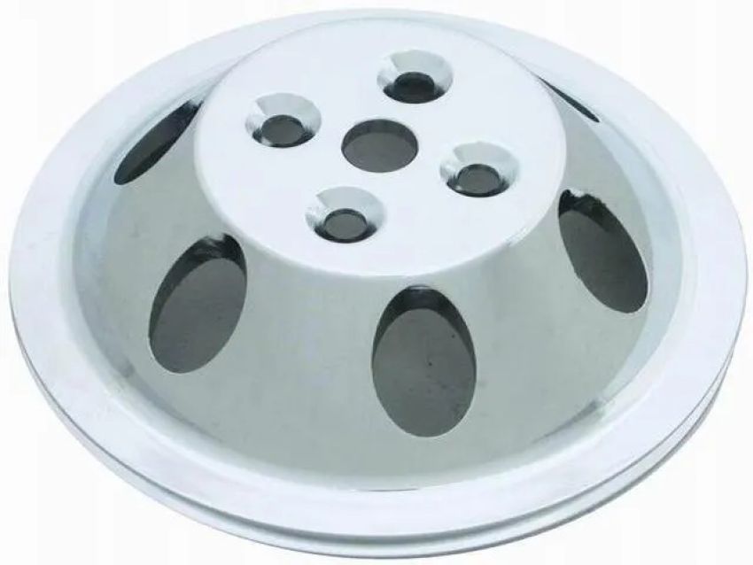 RACING POWER CO-PACKAGED RPCR9478POL Pol Alum SBC Single Gro ove Pulley