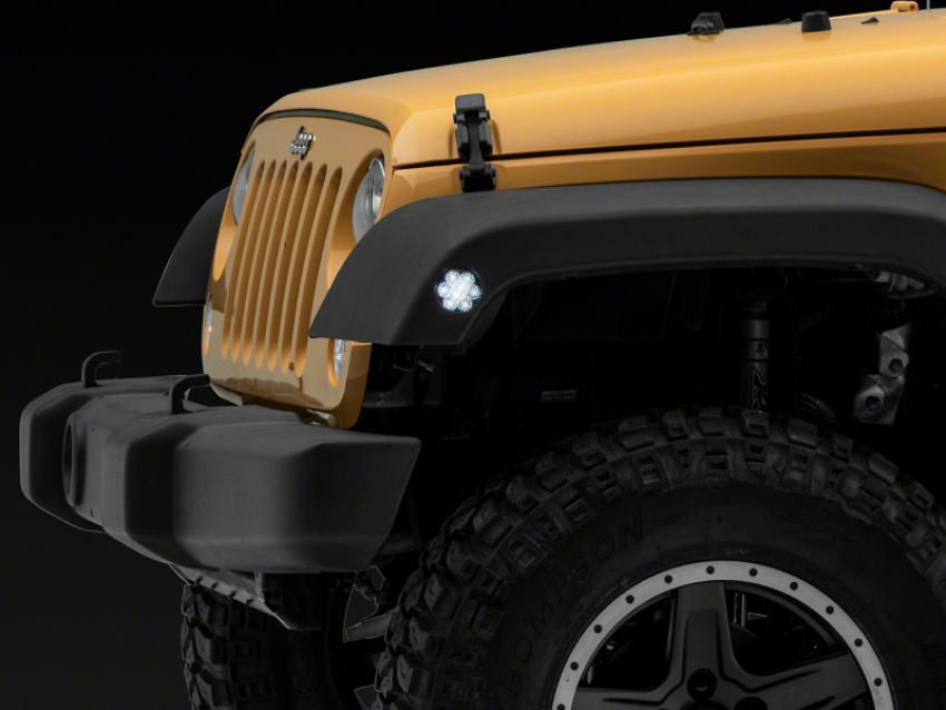 Raxiom J163060 07-18 Jeep Wrangler JK Axial Series Whiite LED Side Marker Lights- Smoked