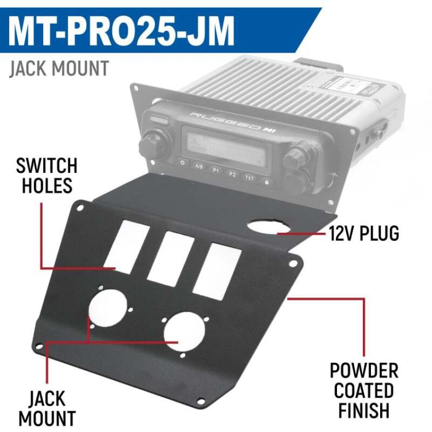 Rugged Radios MT-PRO25-SP8 2025 Polaris RZR Pro XP/Pro R/Pro S Radio Mount Switch Pros 8
