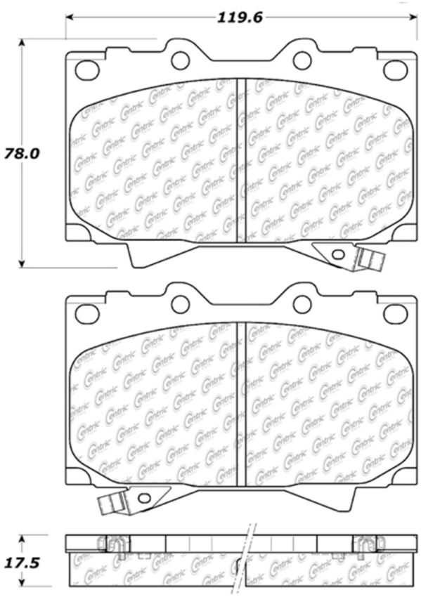 Stoptech 319.07720 98-07 Toyota Land Cruiser/Lexus LX470 Front Truck & SUV Brake Pad