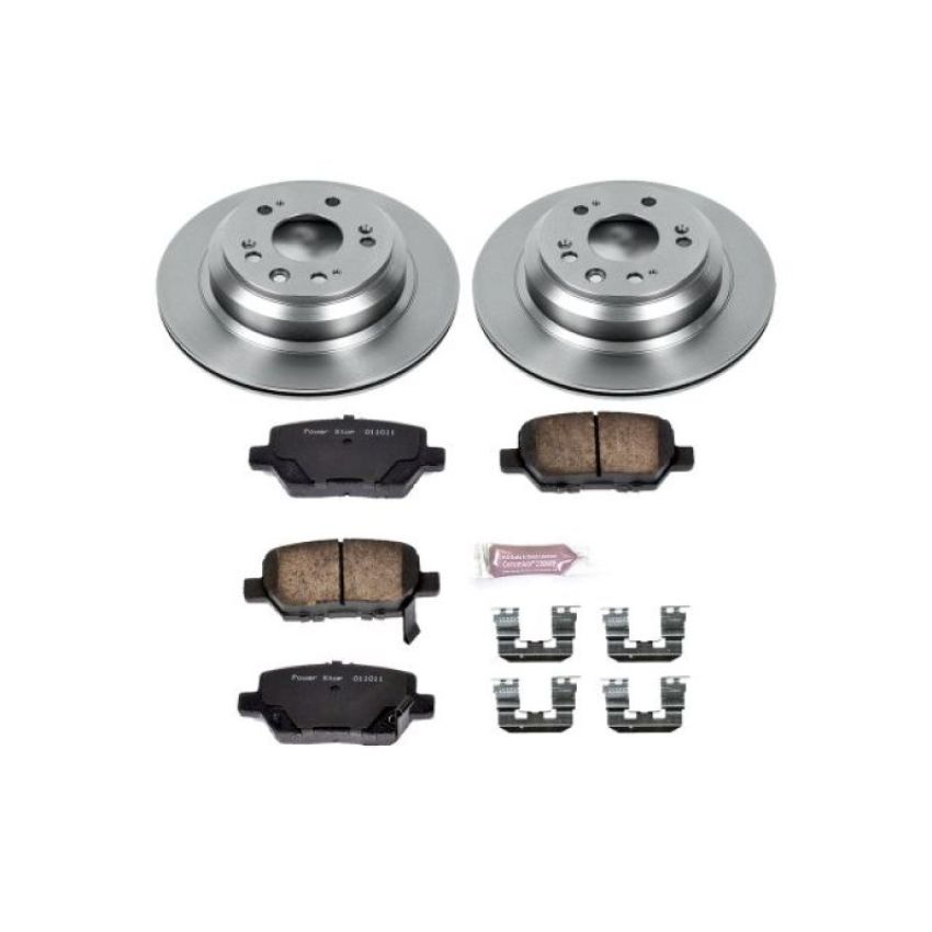 PowerStop KOE4605 OE Stock Replacement Low-Dust Ceramic Brake Pad and Rotor Kit