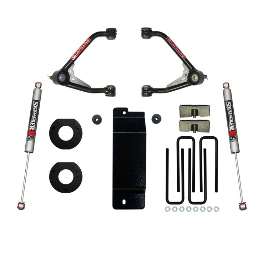 Skyjacker C17350PAM 2017-2018 GM 1500 4WD 3.5-4in UCA Lift Kit w/Rear Monotube M9500 Shocks