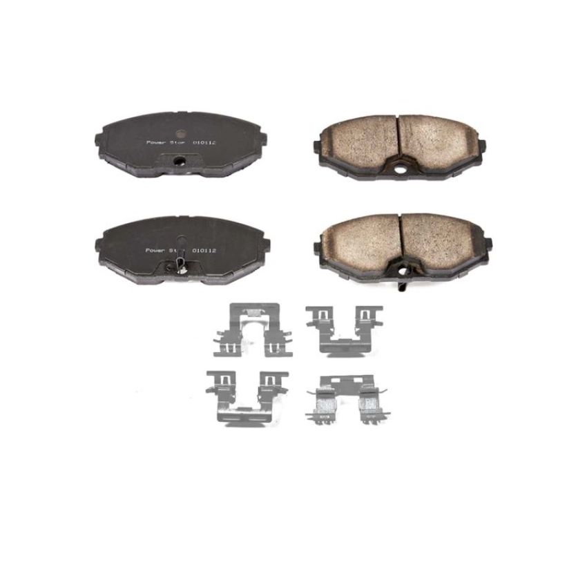 PowerStop 17-587 PowerStop - Z17 Low-Dust Ceramic Brake Pads with Hardware