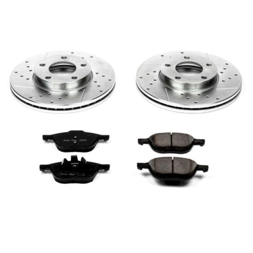 PowerStop K120 Z23 Daily Driver Carbon-Fiber Ceramic Brake Pad and Drilled & Slotted Rotor Kit