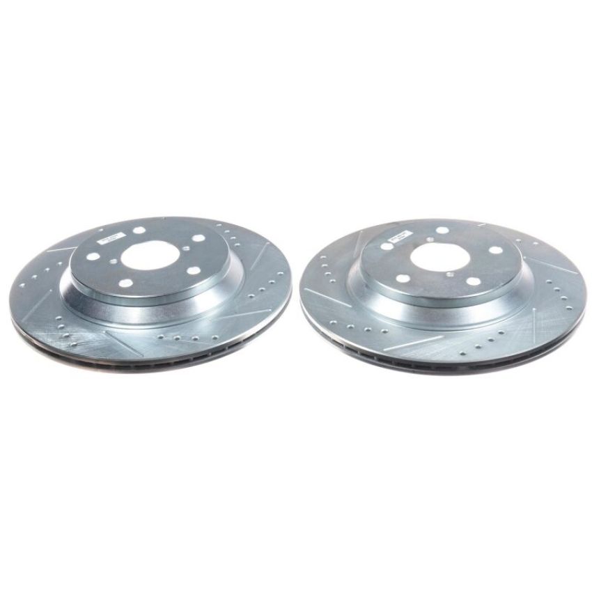 PowerStop JBR1788XPR PowerStop Evolution Performance Drilled, Slotted & Plated Brake Rotor Pair