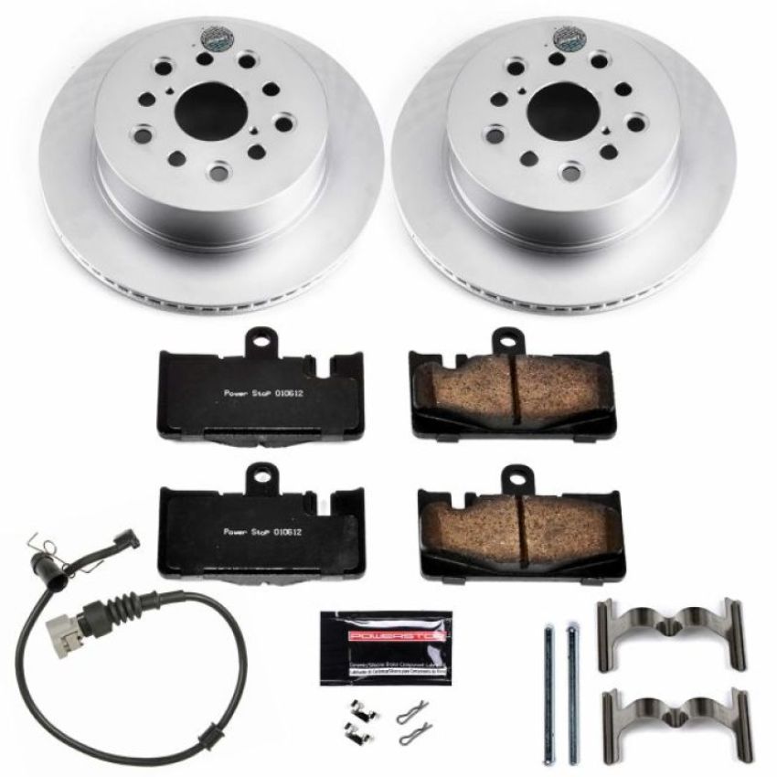 PowerStop CRK2329 Genuine Geomet Coated Rotor and Low-Dust Ceramic Brake Pad Kit