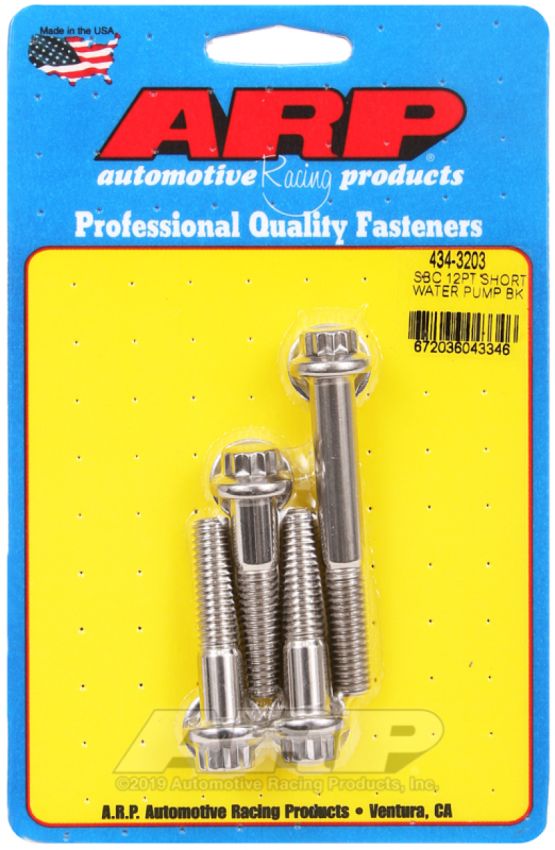 ARP 434-3203 SB Chevy 12pt Short Water Pump Bolt Kit