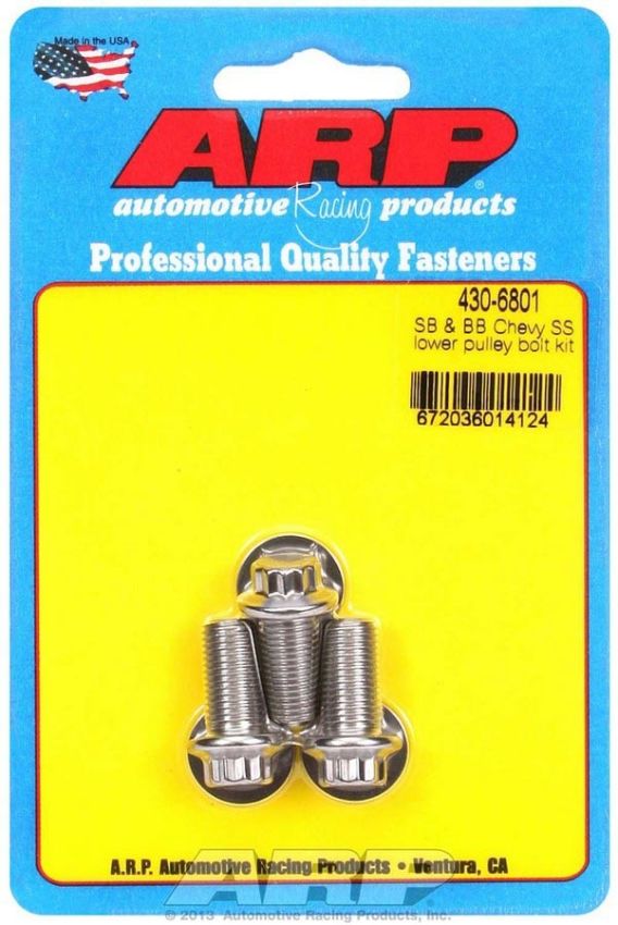 ARP ARP430-6801 Chevy S/S Lower Pulley Bolt Kit
