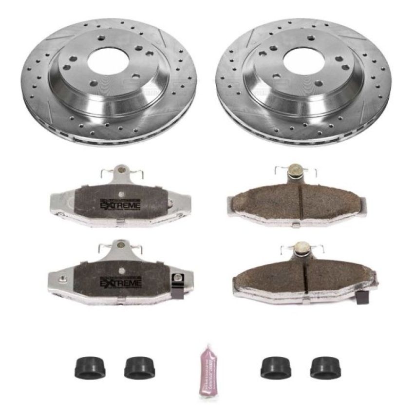 PowerStop K1523-26 Z26 Street Performance Ceramic Brake Pad and Drilled & Slotted Rotor Kit