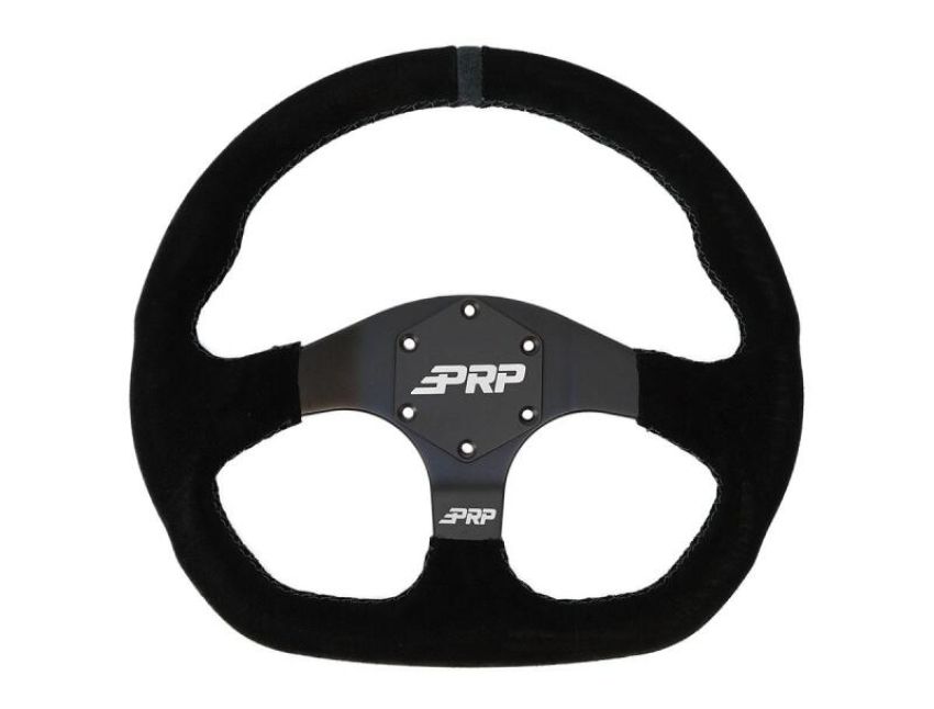 PRP Seats G251 PRP Suede D-Shape Steering Wheel - Blue