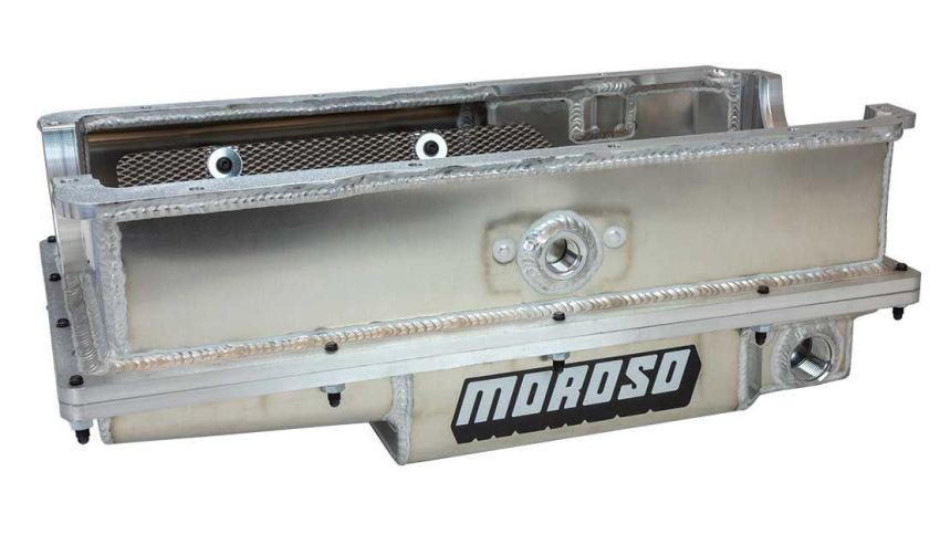 Moroso 20398 SBF 351W/Energy Mfg 351W 2 Piece External Wet Sump 8in Aluminum Oil Pan