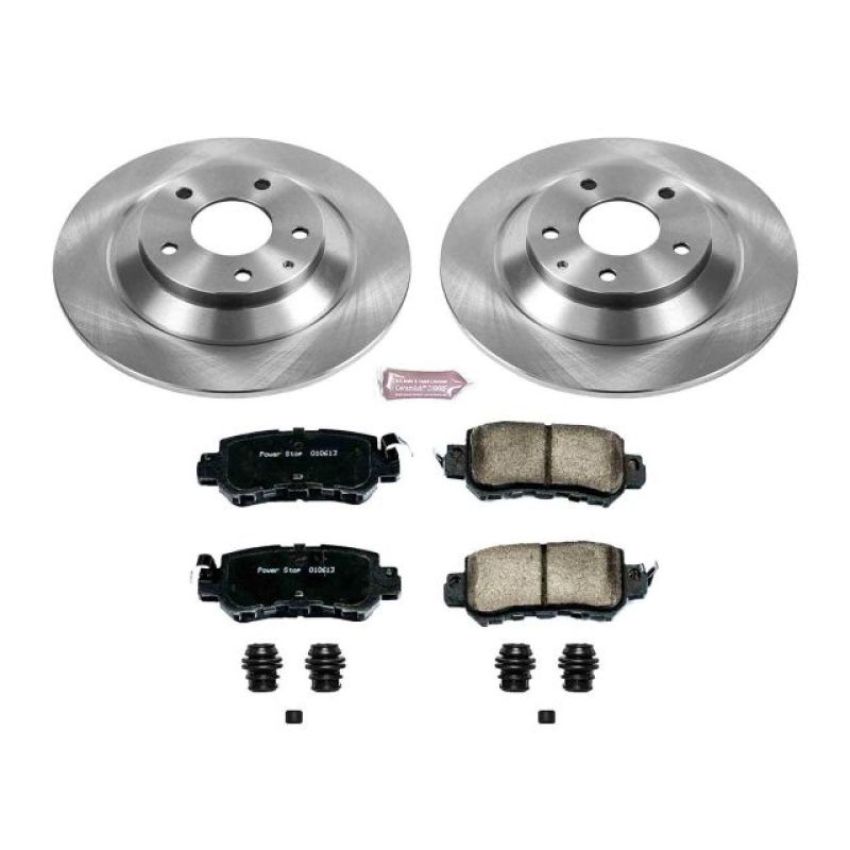 PowerStop KOE6964 OE Stock Replacement Low-Dust Ceramic Brake Pad and Rotor Kit