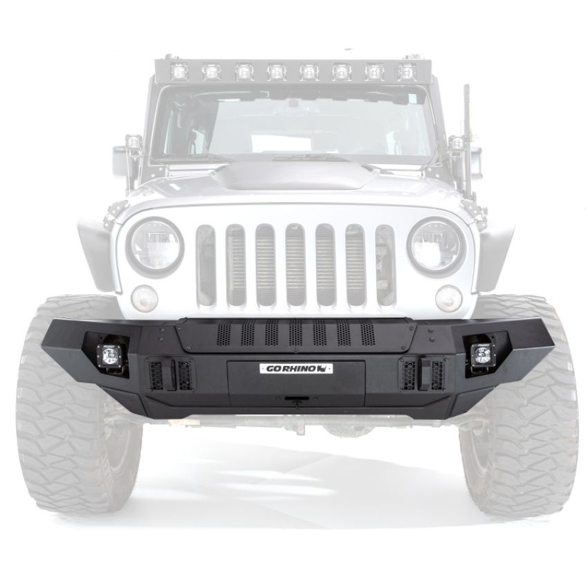 Go Rhino 230116T 07-20 Jeep Wrangler JL/JLU/JK/JKU/Gladiator JT Trailline Front Straight Bumper