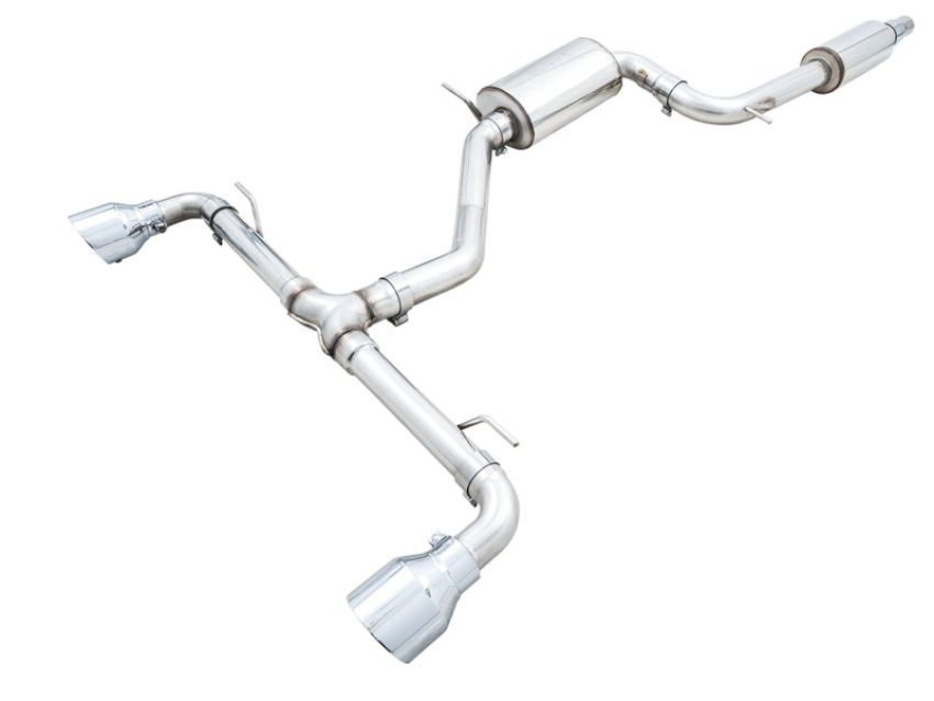 AWE Tuning 3015-32658 AWE 2022 VW GTI MK8 Touring Edition Exhaust - Chrome Silver Tips
