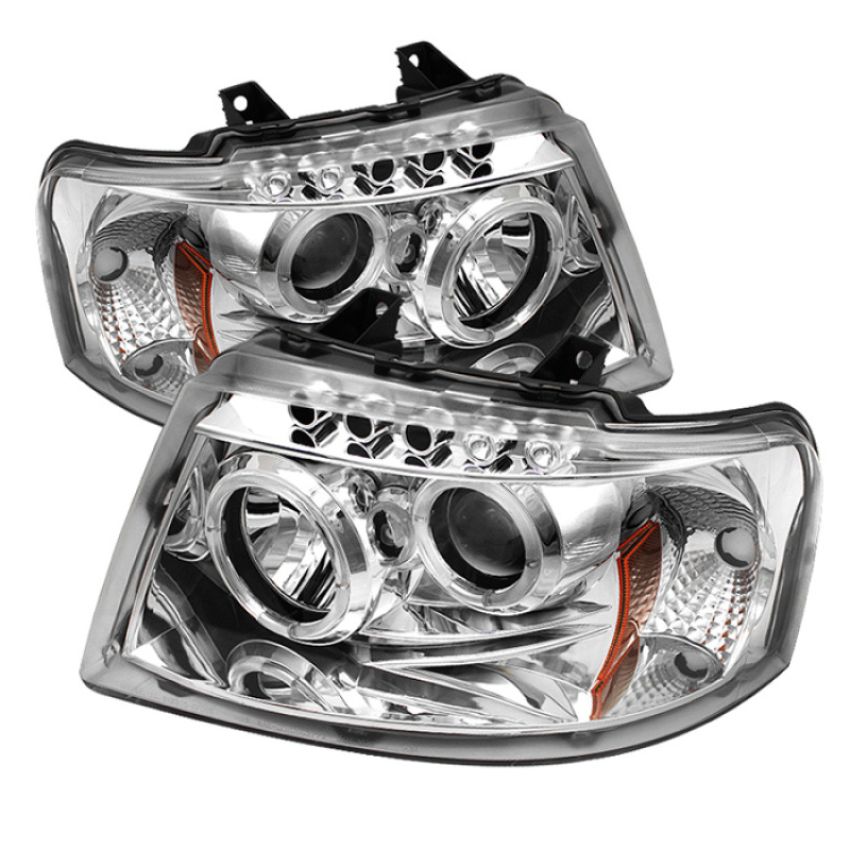 SPYDER 5010124 Projector Headlights - LED Halo - Chrome