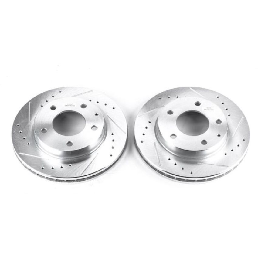 PowerStop JBR577XPR PowerStop Evolution Performance Drilled, Slotted & Plated Brake Rotor Pair