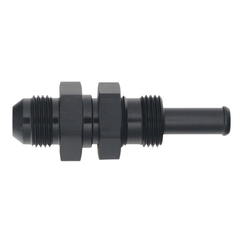DeatschWerks 6-02-0740-B 8AN Male Flare to Straight 3/8in Single Hose Barb - Anodized Matte Black