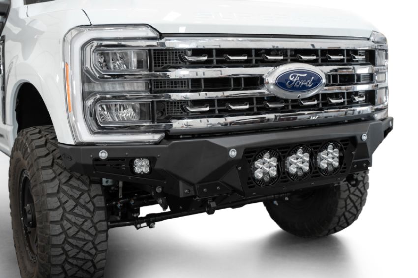 Addictive Desert Designs F810014100103 2023+ Ford F-250/F-350 Bomber Front Bumper (w/ 3 Baja Designs LP6 Mounts)