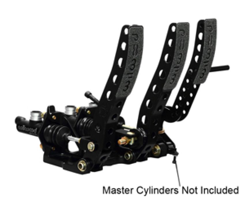 Wilwood 340-12410 Pedal Assembly Floor Mount-Brake Clutch & Throttle