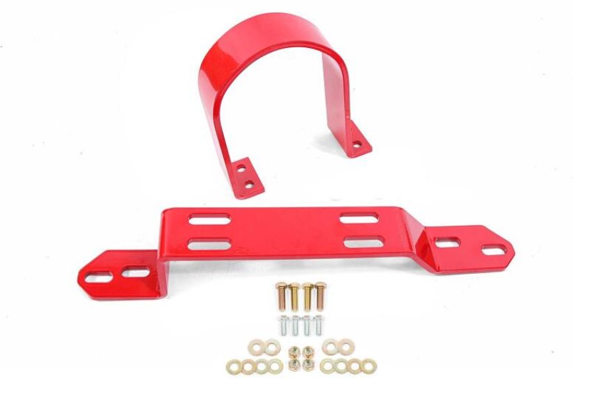 BMR Suspension DSL460R BMR 83-87 GM G-Body Driveshaft Safety Loop Front - Red