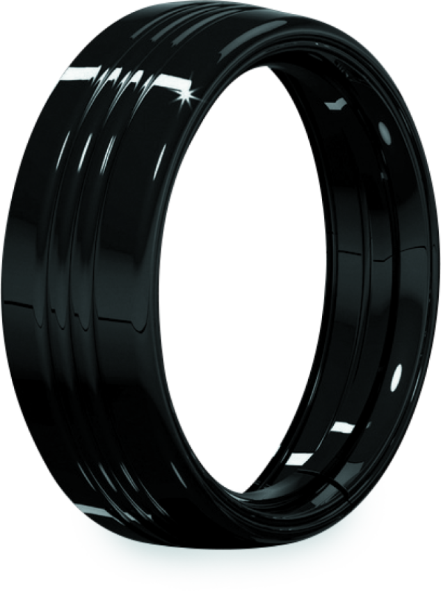 Kuryakyn 7276 7inch Headlamp Trim Ring Gloss Black