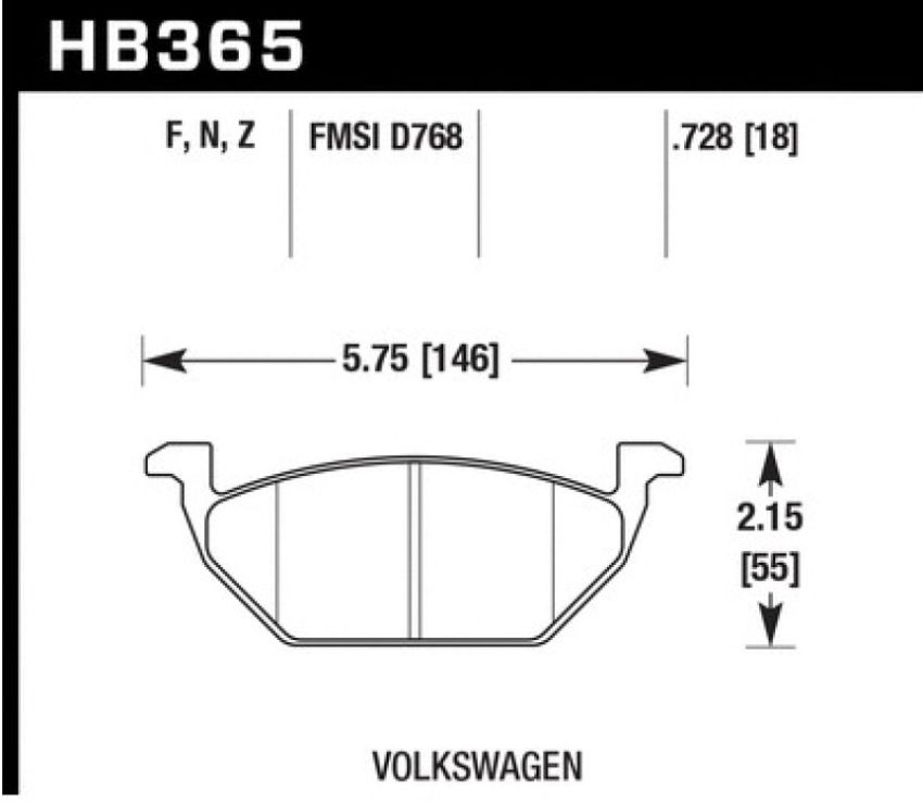 Hawk Performance HB365B.728 HPS 5.0 Disc Brake Pad
