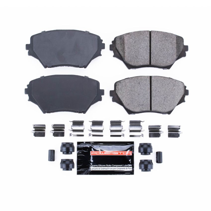 PowerStop Z23-862 PowerStop - Z23 Daily Driver Carbon-Fiber Ceramic Brake Pads with Hardware Kit