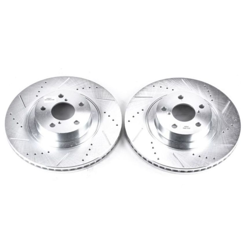 PowerStop JBR957XPR PowerStop Evolution Performance Drilled, Slotted & Plated Brake Rotor Pair