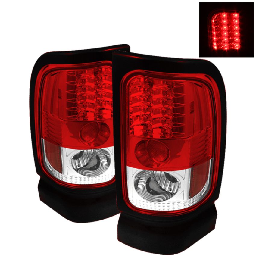 SPYDER 5002716 LED Tail Lights - Red Clear