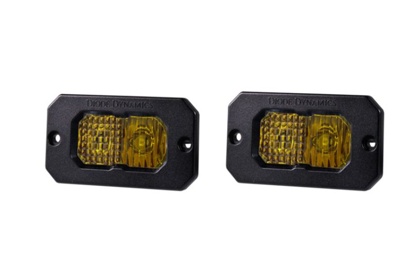 Diode Dynamics DD6730P Stage Series 2in LED Pod Sport - Yellow Combo Flush ABL (Pair)