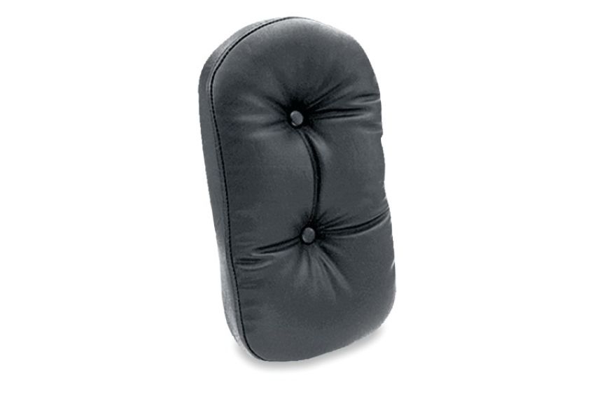 Mustang Motorcycle 79038 Mustang Harley Medallion Style Sissy Bar Pad Regal (6.5 inch x 11 inch) - Black