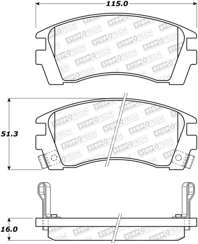 Stoptech 308.05090 Street Brake Pads - Front