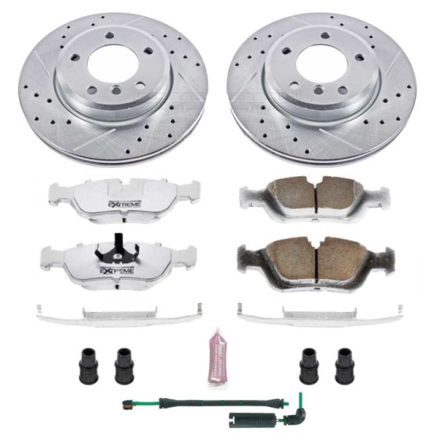 PowerStop K869-26 Z26 Street Performance Ceramic Brake Pad and Drilled & Slotted Rotor Kit