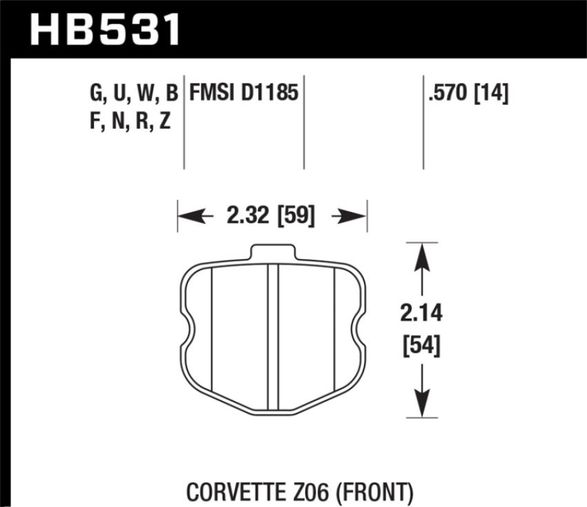 Hawk Performance HB531F.570 HPS Disc Brake Pad