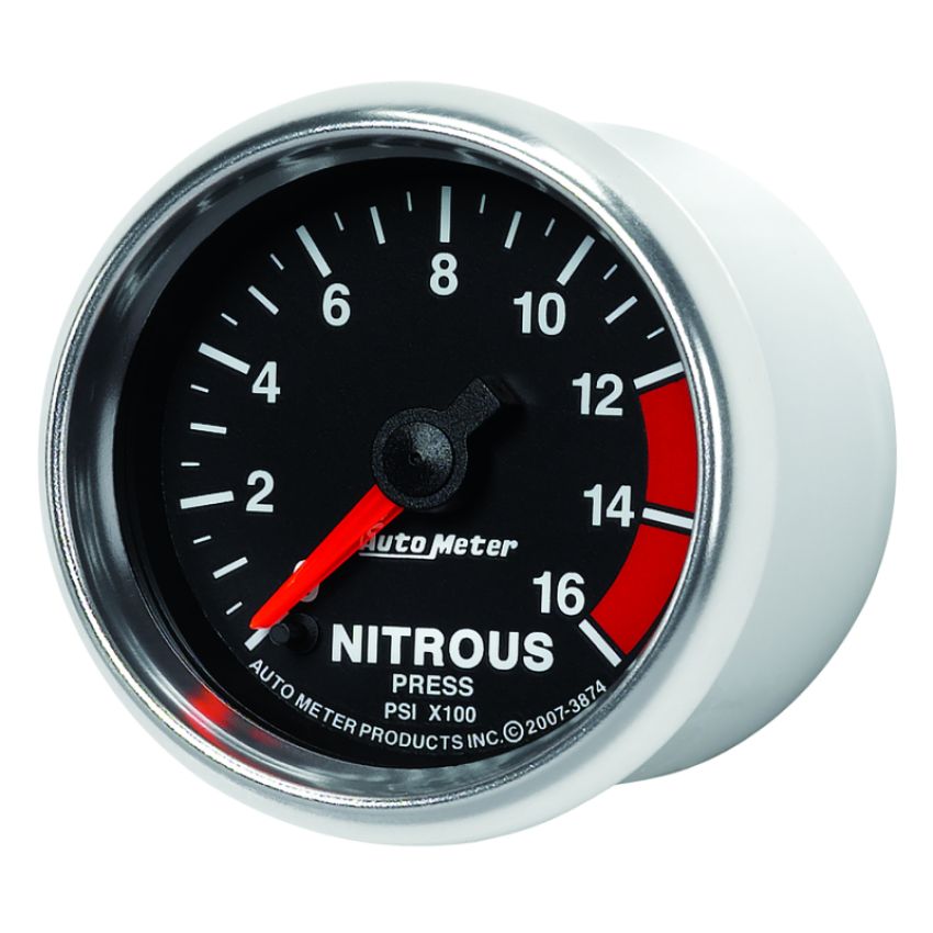 AutoMeter 3874 GAUGE, NITROUS PRESSURE, 2 1/16